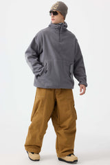 Men's Black Baggy Oxford Wear-resistant Snow Pants