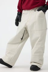 Women's Black Baggy Oxford Workwear Snow Pants