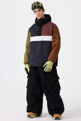 Men's Off White Baggy Structured Soft Corduroy Snow Pants