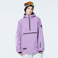 Chaqueta de nieve anorak con media cremallera Mountain Challenger para mujer