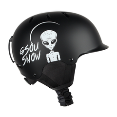 Gsou Snow Erwachsene Alien Print Leichter integrierter EPS-Ski-Snowboardhelm