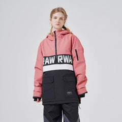 Chaqueta de nieve con media cremallera y dobladillo desmontable Powershot Cargo de RAWRWAR para hombre