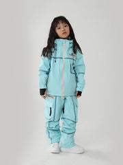 Air Pose Mountain Breaker Stripe Cargo-Schneejacke und -hose für Kinder