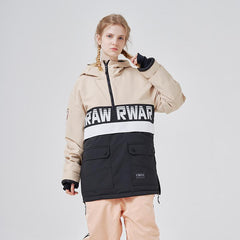 Chaqueta de nieve con media cremallera y dobladillo desmontable Powershot Cargo de RAWRWAR para hombre