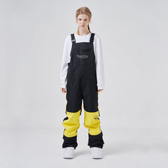 Damen RAWRWAR Mountain Discover Colorblock Snow Bibs Skihose