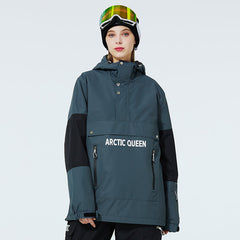 Chaqueta de nieve anorak con media cremallera Mountain Challenger para mujer