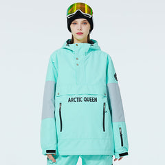 Chaqueta de nieve anorak con media cremallera Mountain Challenger para mujer