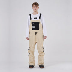 Men's RAWRWAR Winter Collective Large Pocket Stripe Snow Bibs Pants