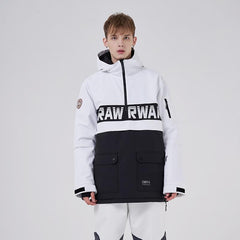 Chaqueta de nieve con media cremallera y dobladillo desmontable Powershot Cargo de RAWRWAR para hombre