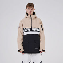 RAWRWAR Powershot Cargo-Schneejacke mit halbem Reißverschluss und abnehmbarem Saum für Damen