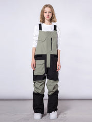 Women's Mutu Snow Winter Moment Block Snow Bibs Pants