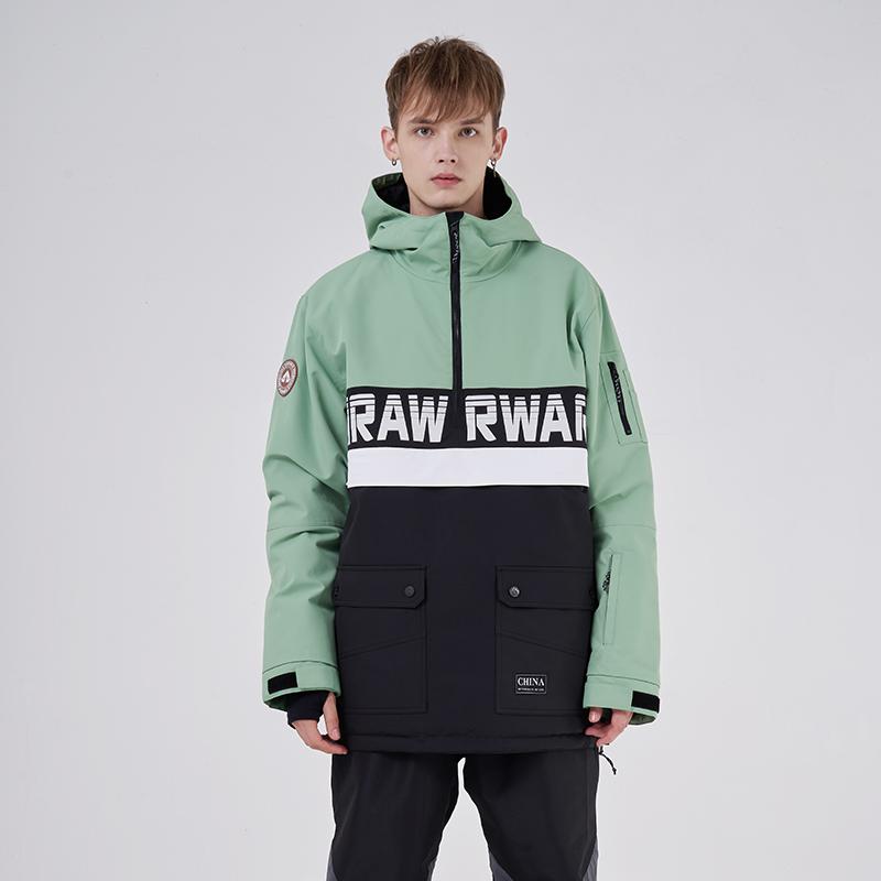 Chaqueta de nieve con media cremallera y dobladillo desmontable Powershot Cargo de RAWRWAR para hombre