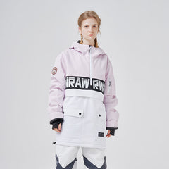 RAWRWAR Powershot Cargo-Schneejacke mit halbem Reißverschluss und abnehmbarem Saum für Damen