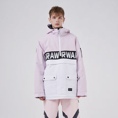 RAWRWAR Powershot Cargo-Schneejacke mit halbem Reißverschluss und abnehmbarem Saum für Damen