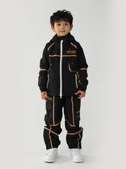 Air Pose Mountain Breaker Stripe Cargo-Schneejacke und -hose für Kinder