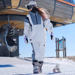 Traje de nieve unisex de dos piezas para mujer Searipe Snow Addict Street Fashion