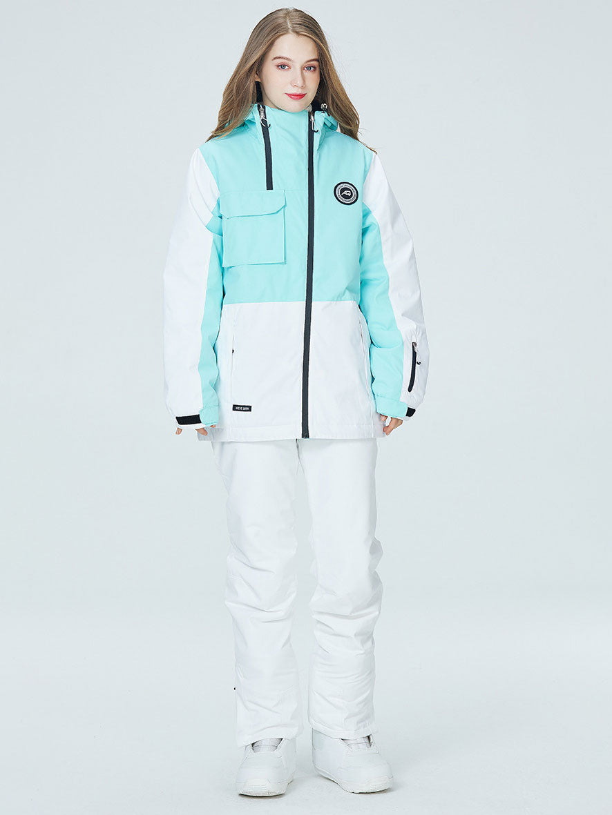 Conjuntos de chaqueta y pantalones de nieve cálidos para exteriores de invierno Arctic Queen para mujer 