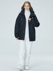 Conjuntos de chaqueta y pantalones de nieve en blanco brillante de invierno Arctic Queen para mujer 