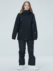 Conjuntos de chaqueta y pantalones de nieve en blanco brillante de invierno Arctic Queen para mujer 